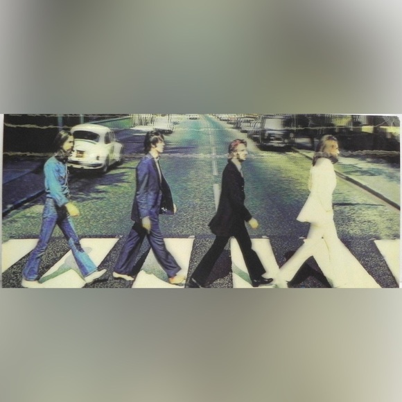 “The Beatles”- ROCK BAND 1960-Abbey Road 3D Lenticular Poster 18-1/2"x 11" - Picture 1 of 6